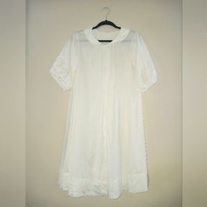 Vintage 1950s Shadowline Off White Robe Size S